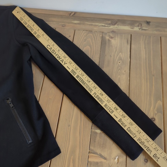 Eileen Fisher Black Asymmetrical Zip Jacket - Picture 8 of 10